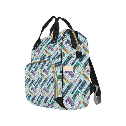 Synthesizer Pattern Print Design 02 Diaper Bag Backpack