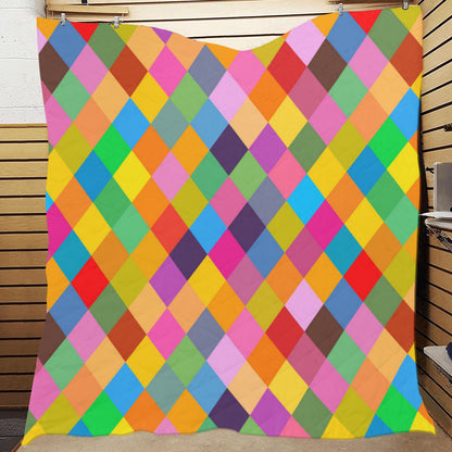 Harlequin Pattern Print Design 02 Premium Quilt