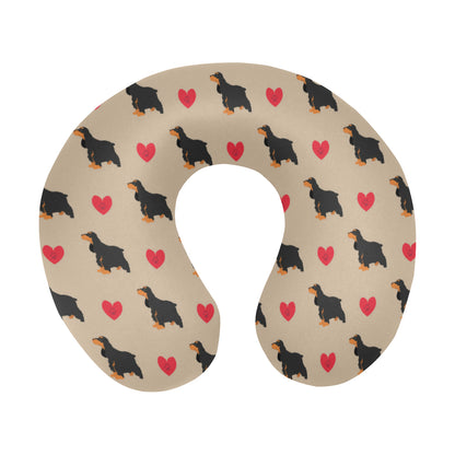 Cocker Pattern Print Design 02 U-Shaped Travel Neck Pillow