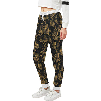 Owl Tribal Polynesian Design Print Unisex Sweatpants