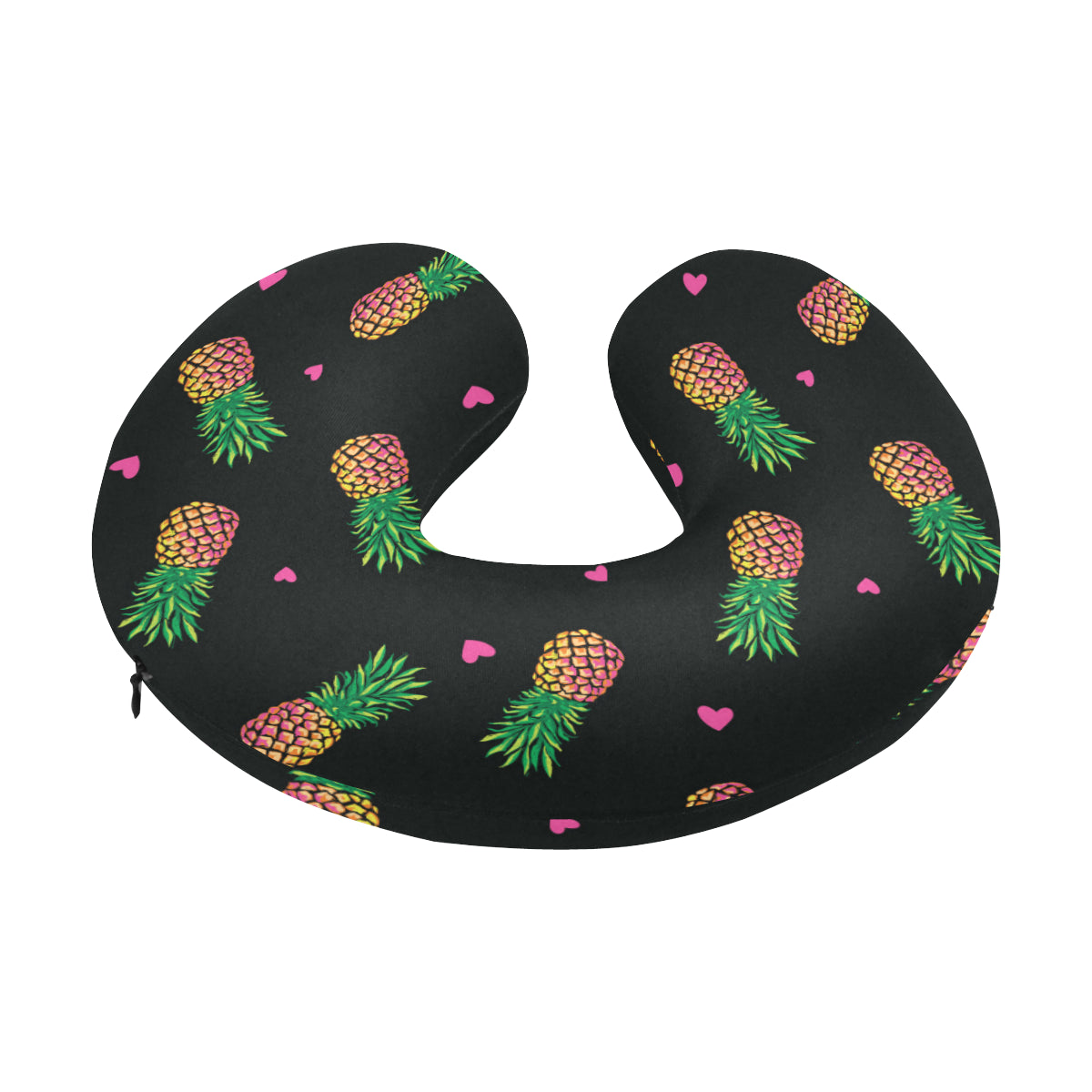 Neon Pineapple Pattern Print Design A04 U-Shaped Travel Neck Pillow