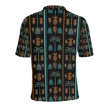 Hawaiian Themed Pattern Print Design H023 Men Polo Shirt