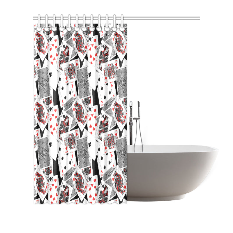 Poker Cards Pattern Print Design A04 Shower Curtain
