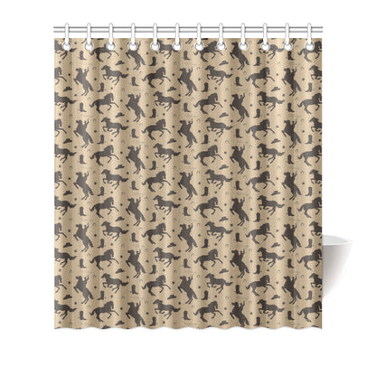 Cowboy Pattern Print Design 05 Shower Curtain