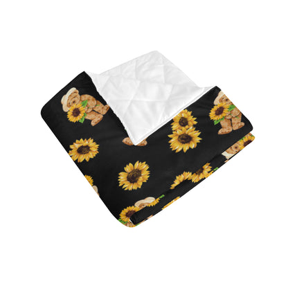 Sunflower Pattern Print Design SF016 Premium Quilt