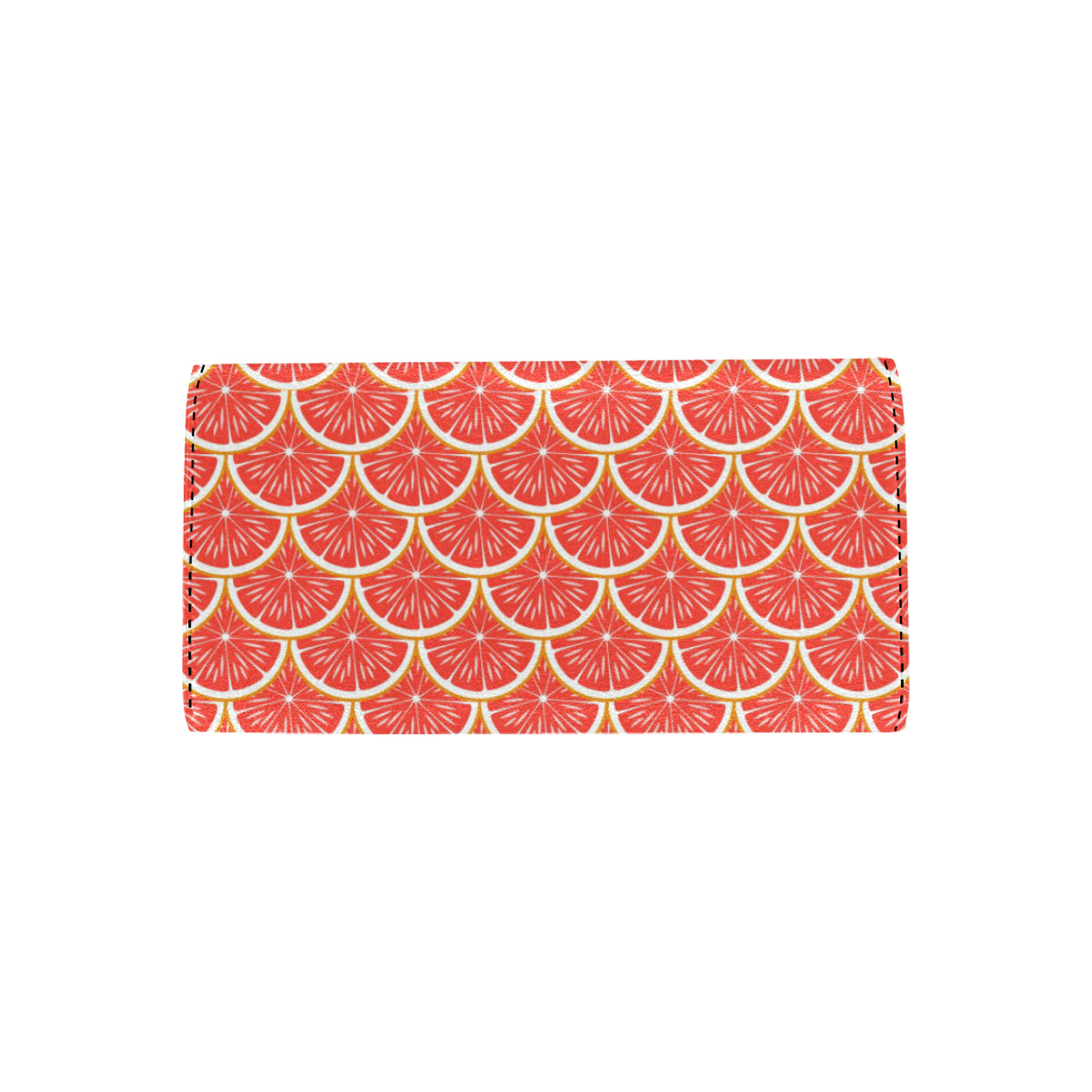 Grapefruit Pattern Print Design GF07 Women's Trifold Wallet