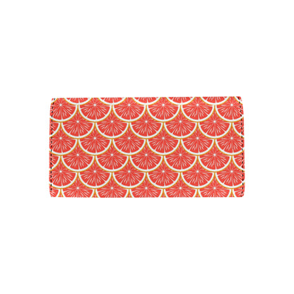 Grapefruit Pattern Print Design GF07 Women's Trifold Wallet