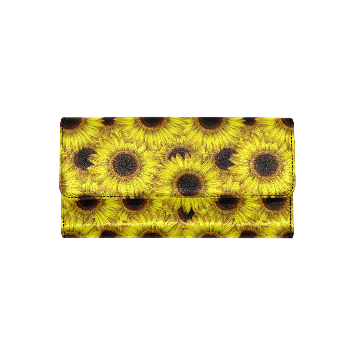 Sunflower Pattern Print Design SF011 Women's Trifold Wallet