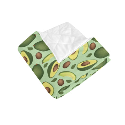 Avocado Pattern Print Design AC01 Premium Quilt