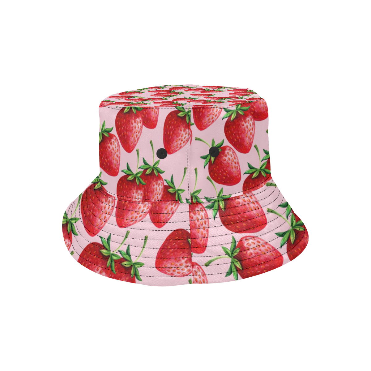 Strawberry Pattern Print Design SB03 Unisex Bucket Hat