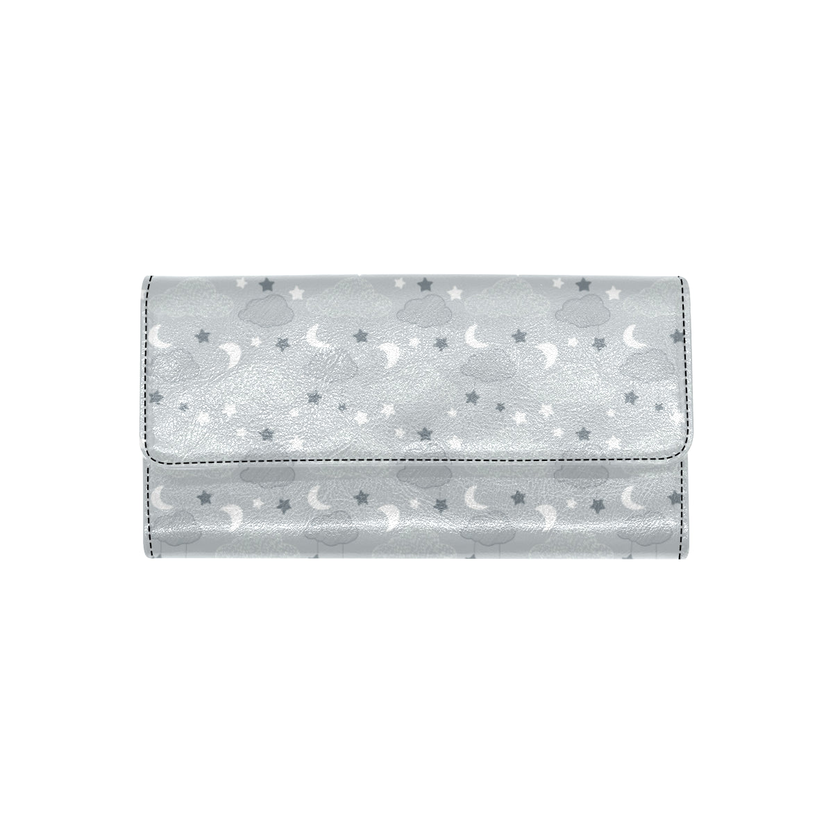Cloud  Pattern Print Design 04 Women's Trifold Wallet