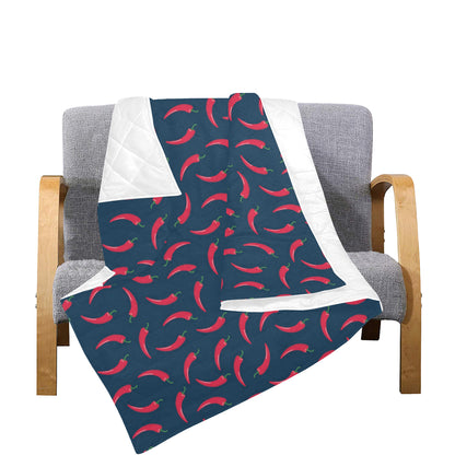 Chilli Pepper Pattern Print Design 03 Premium Quilt