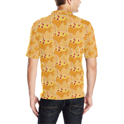 Pancake Pattern Print Design A04 Men Polo Shirt