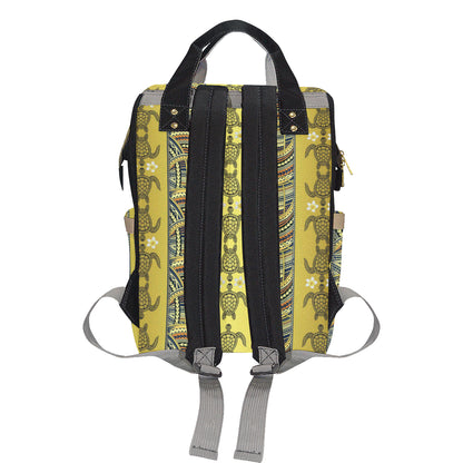 Polynesian Turtle Hawaiian Design Print Diaper Bag Backpack