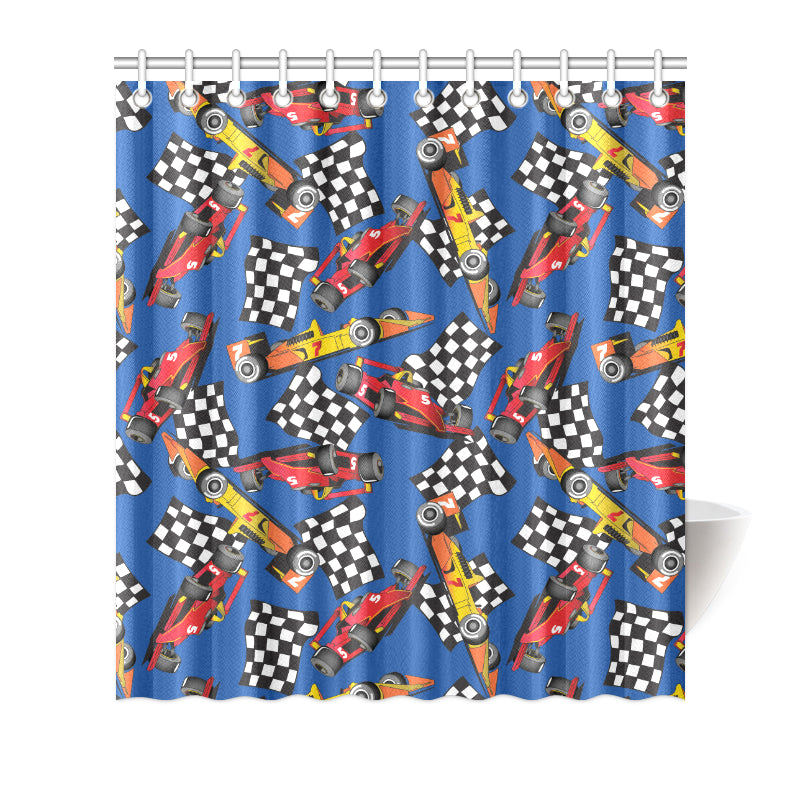 Racing Pattern Print Design A01 Shower Curtain