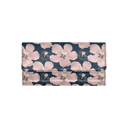 Plumeria Pattern Print Design PM018 Women's Trifold Wallet