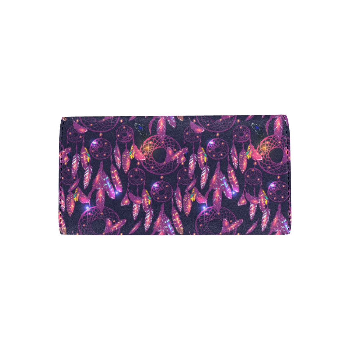 Dream catcher neon Women's Trifold Wallet