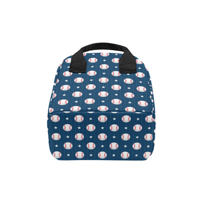 Baseball Star Print Pattern Insulated Lunch Bag