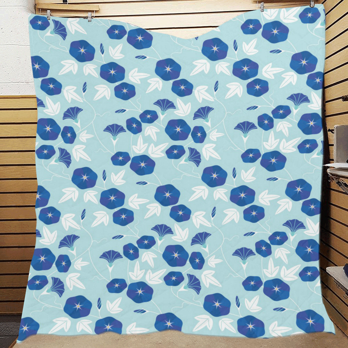 Morning Glory Pattern Print Design MG07 Premium Quilt