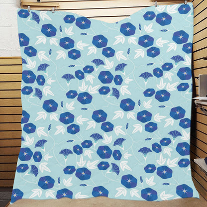 Morning Glory Pattern Print Design MG07 Premium Quilt