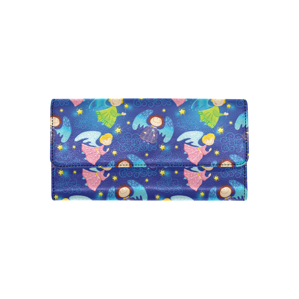 Angel Little Pattern Print Design 02 Women's Trifold Wallet