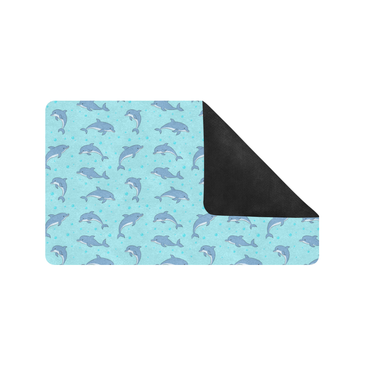 Dolphin Baby Cute Print Pattern Rubber Doormat