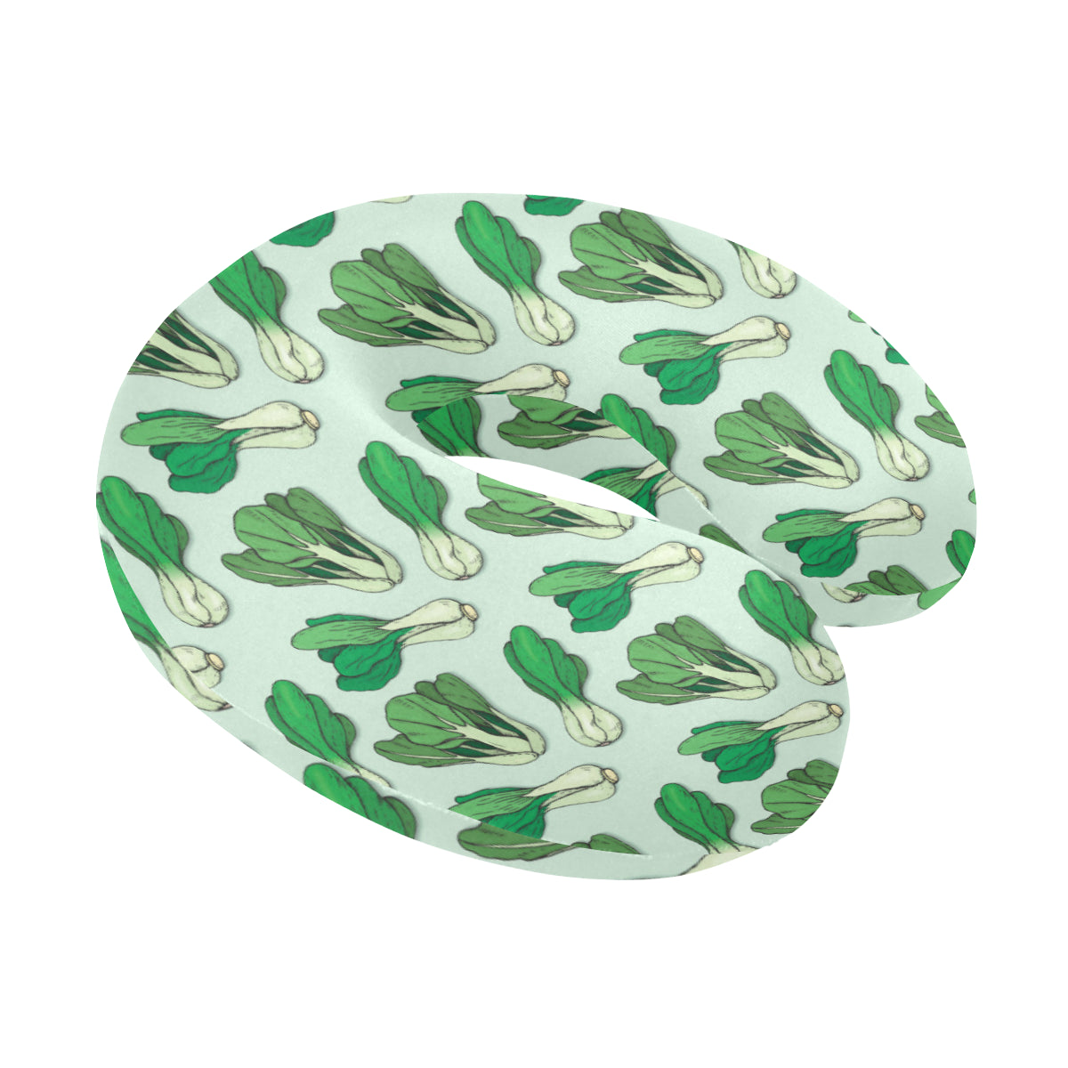 Bok Choy Pattern Print Design 01 U-Shaped Travel Neck Pillow