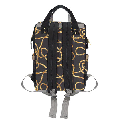 Rope Pattern Print Design A04 Diaper Bag Backpack