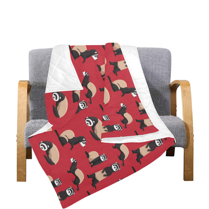 Ferret Pattern Print Design 02 Premium Quilt
