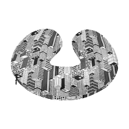 City  Pattern Print Design 02 U-Shaped Travel Neck Pillow