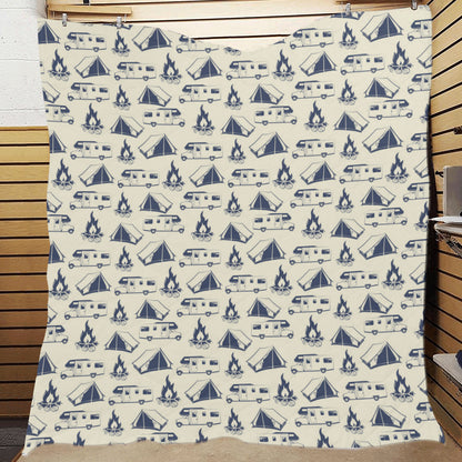 Campfire Pattern Print Design 01 Premium Quilt