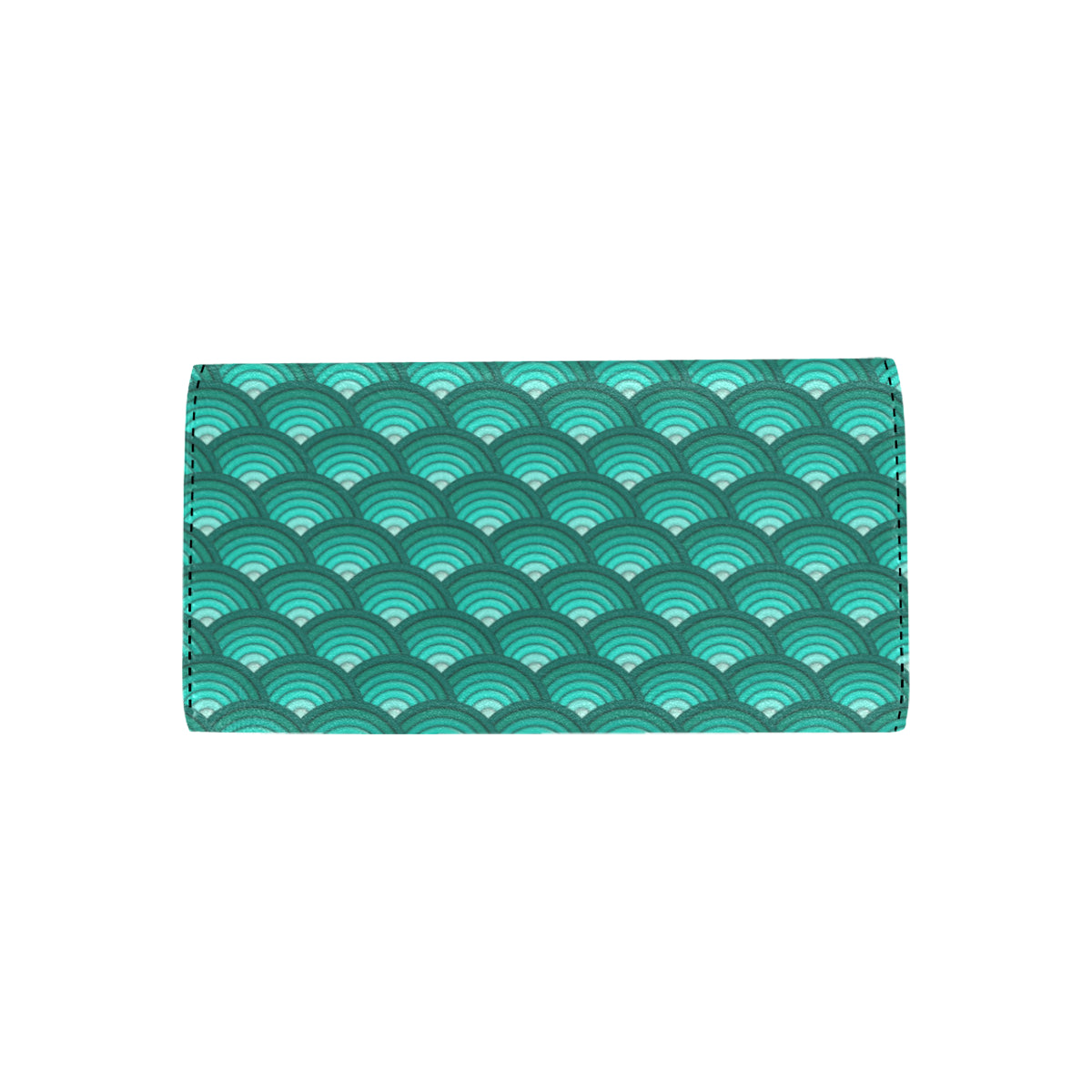 Scales Pattern Print Design 01 Women's Trifold Wallet