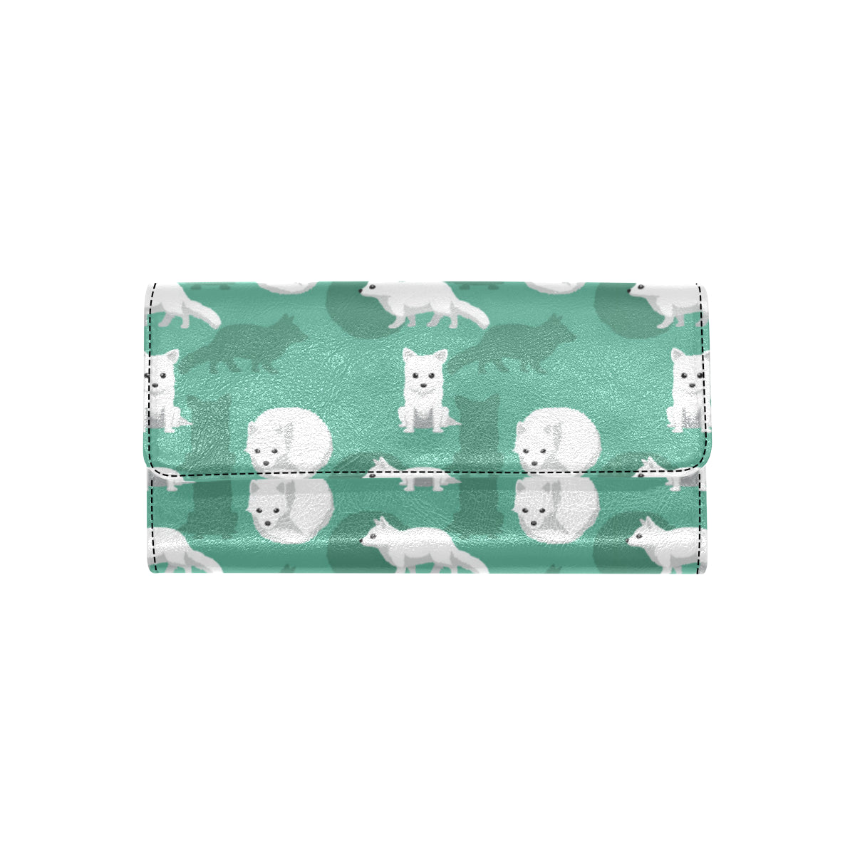 Arctic Fox Pattern Print Design Women's Trifold Wallet