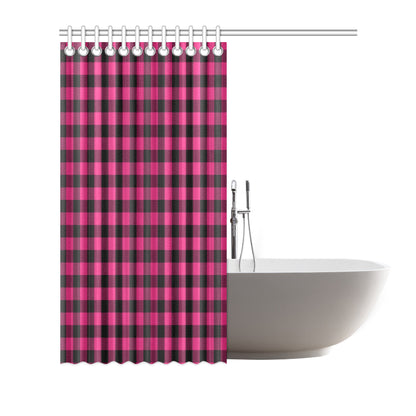 Pink Tartan Plaid Pattern Shower Curtain