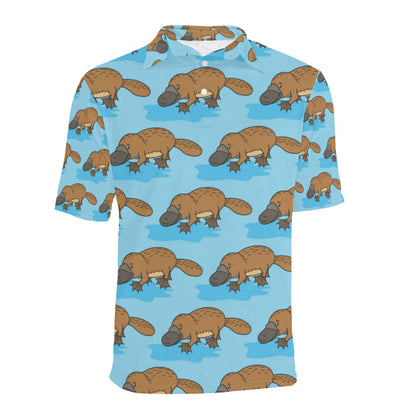 Platypus Pattern Print Design A02 Men Polo Shirt