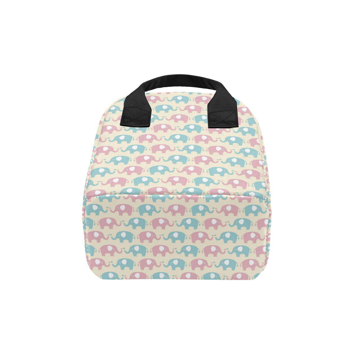 Elephant Baby Pastel Print Pattern Insulated Lunch Bag