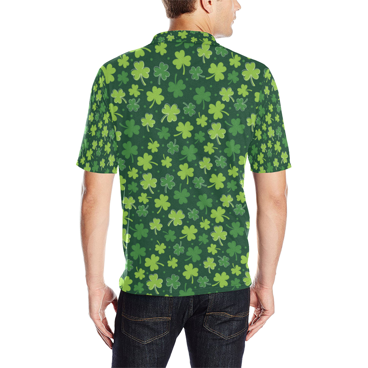 Clover  Pattern Print Design 02 Men Polo Shirt