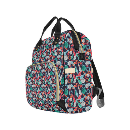 Bowling Pattern Print Design 08 Diaper Bag Backpack
