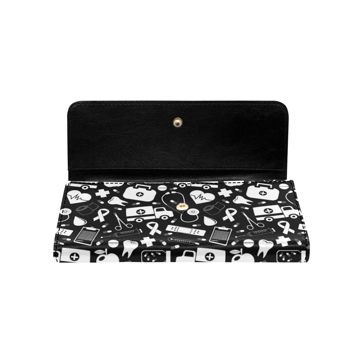 Medical Pattern Print Design 01 Women's Trifold Wallet