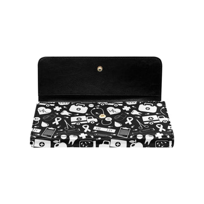 Medical Pattern Print Design 01 Women's Trifold Wallet