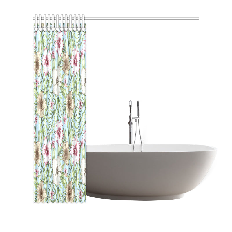 Tropical Flower Pattern Print Design TF05 Shower Curtain