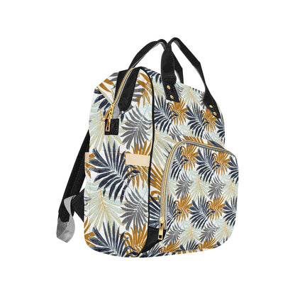 Colorful Tropical Palm Leaves Diaper Bag Backpack