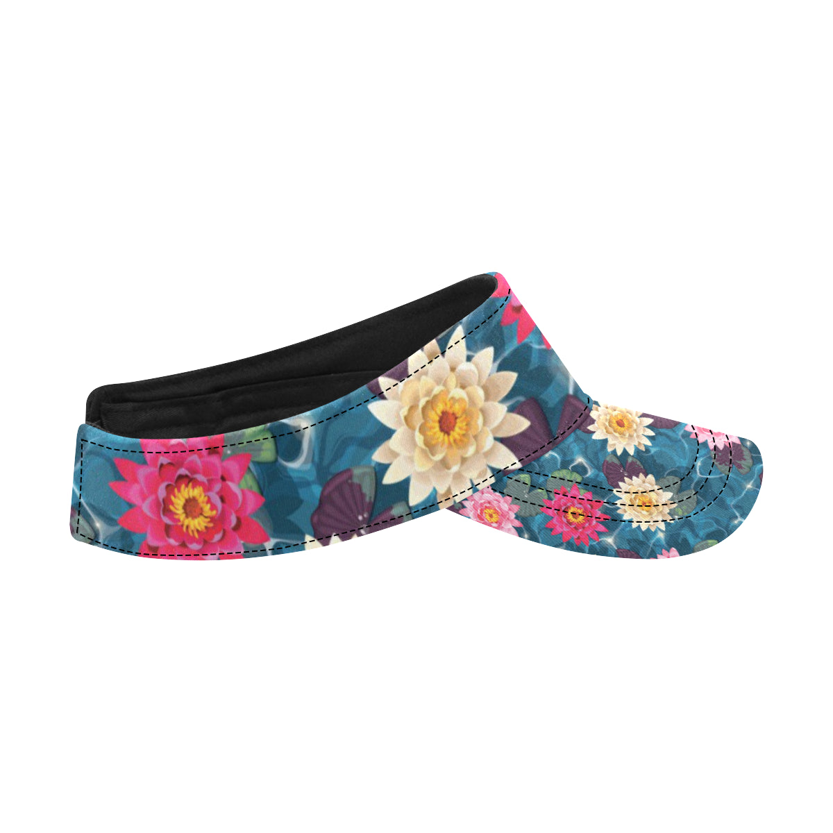Water Lily Pattern Print Design WL05 Unisex Sun Visor
