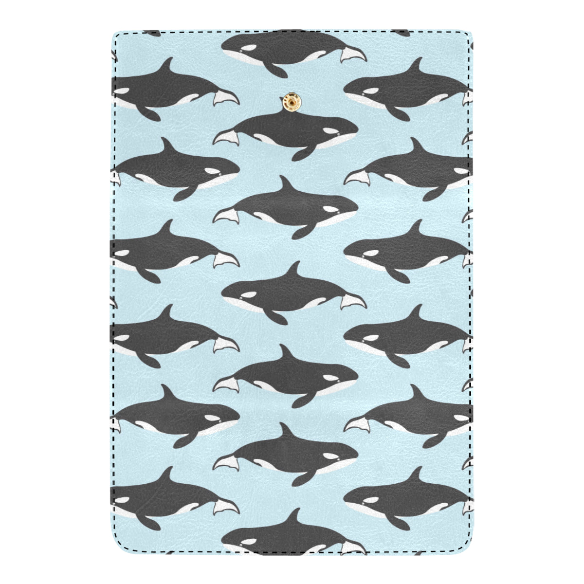 Killer Whale Pattern Print Design 01 Women's Trifold Wallet