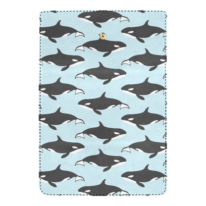 Killer Whale Pattern Print Design 01 Women's Trifold Wallet