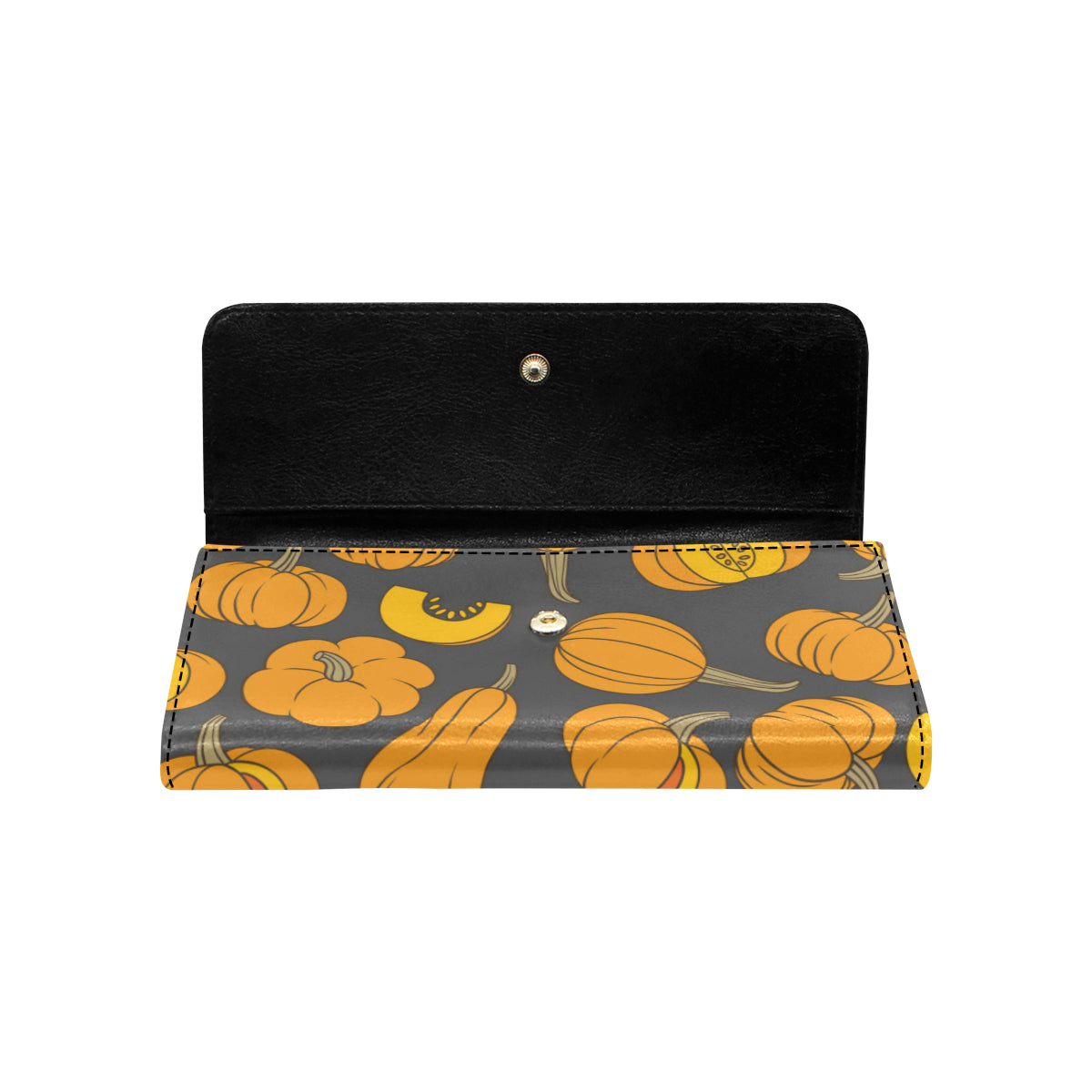 Pumpkin Pattern Print Design A03 Women's Trifold Wallet