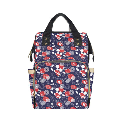 Nordic Pattern Print Design A02 Diaper Bag Backpack