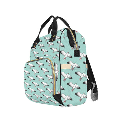 Pigeon Pattern Print Design 02 Diaper Bag Backpack