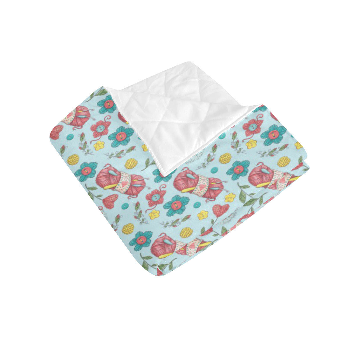 Crochet Pattern Print Design 01 Premium Quilt