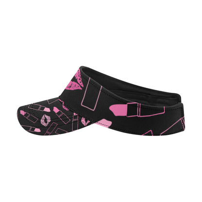 Lipstick Pink Pattern Print Design 01 Unisex Sun Visor